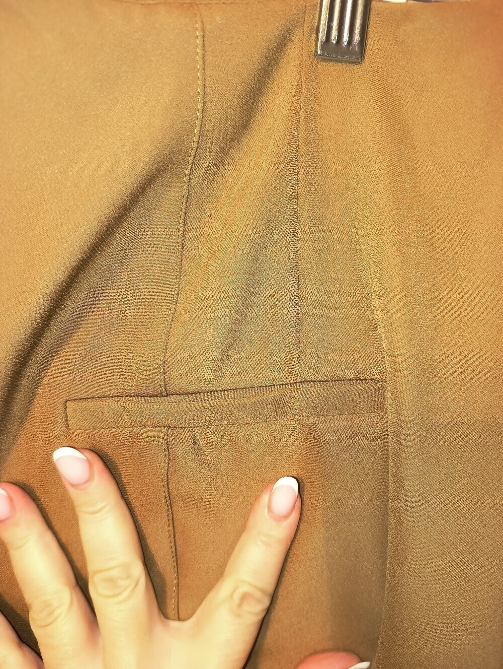 Veronica Beard cognac Flare  Pants Sz 12 - Picture 6 of 7